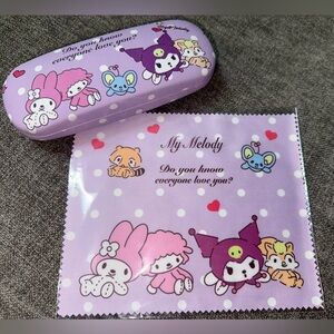 My Melody Glasses Case and Cloth Set. 2 pieces, NWOT